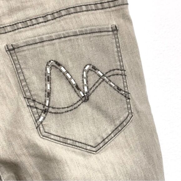 NY & Co | Women’s Grey Low Rise Ankle Skinny Embellished Denim Jeans 10 - Picture 14 of 14